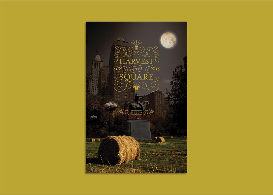 Harvest in the Square hay poster