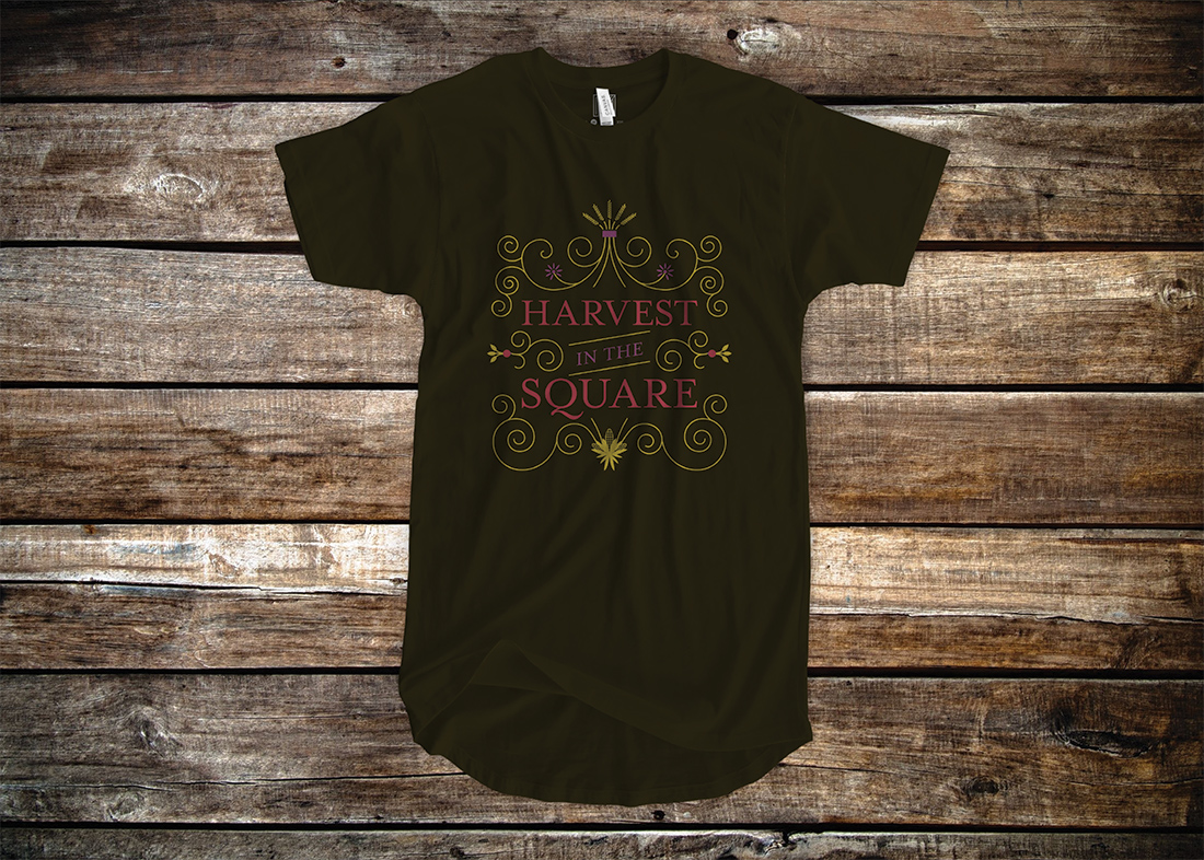 Harvest in the Square shirt design